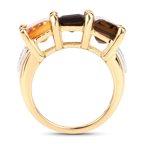 8.17 Carat Genuine Multi Stones .925 Sterling Silver Ring Bids.com
