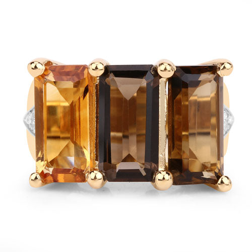 8.17 Carat Genuine Multi Stones .925 Sterling Silver Ring Bids.com