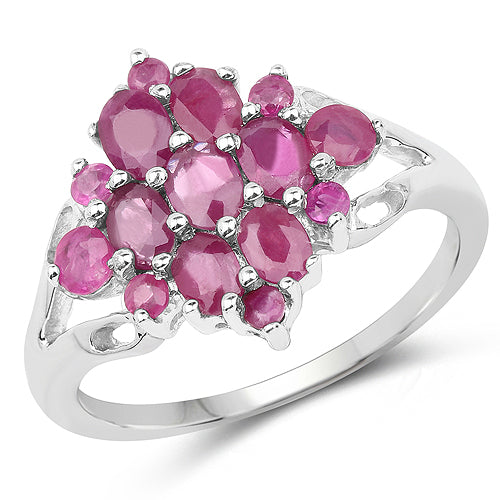 2.10 Carat Genuine Ruby .925 Sterling Silver Ring Bids.com