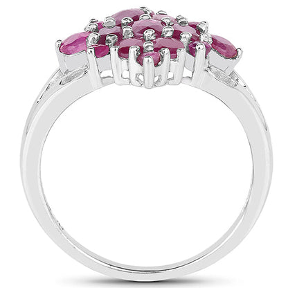 2.10 Carat Genuine Ruby .925 Sterling Silver Ring Bids.com