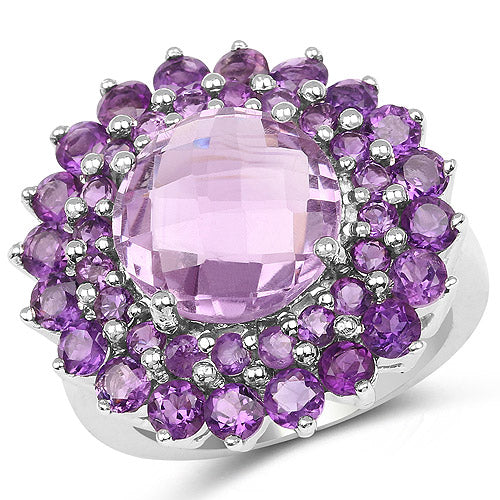 8.02 Carat Genuine Amethyst .925 Sterling Silver Ring Bids.com