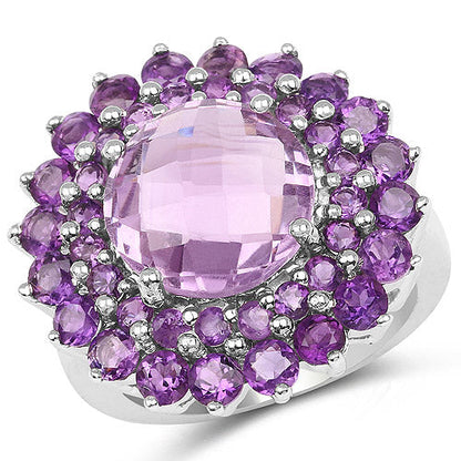 8.02 Carat Genuine Amethyst .925 Sterling Silver Ring Bids.com