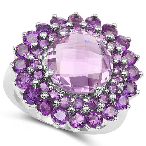 8.02 Carat Genuine Amethyst .925 Sterling Silver Ring Bids.com
