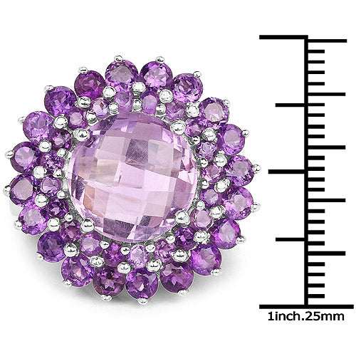 8.02 Carat Genuine Amethyst .925 Sterling Silver Ring Bids.com