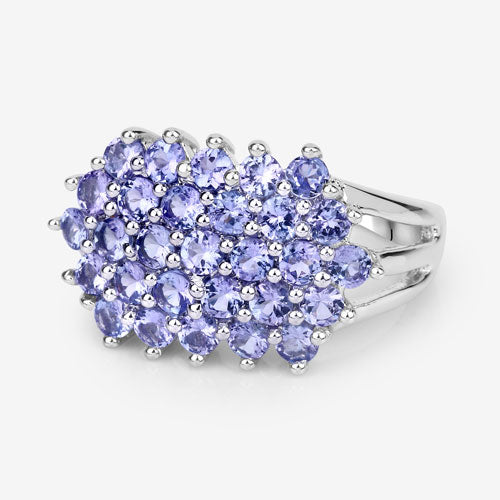 2.03 Carat Genuine Tanzanite .925 Sterling Silver Ring Bids.com