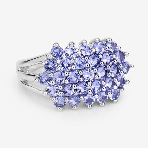 2.03 Carat Genuine Tanzanite .925 Sterling Silver Ring Bids.com