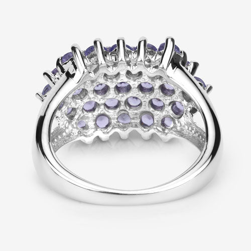 2.03 Carat Genuine Tanzanite .925 Sterling Silver Ring Bids.com