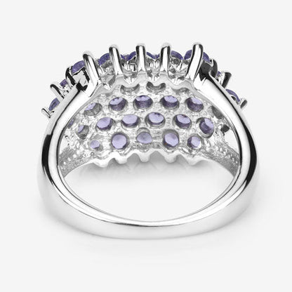 2.03 Carat Genuine Tanzanite .925 Sterling Silver Ring Bids.com