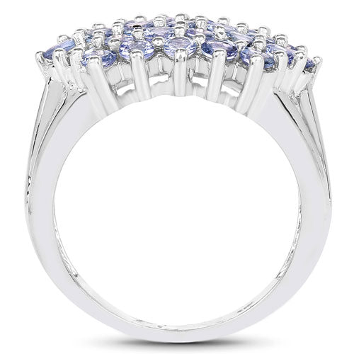 2.03 Carat Genuine Tanzanite .925 Sterling Silver Ring Bids.com