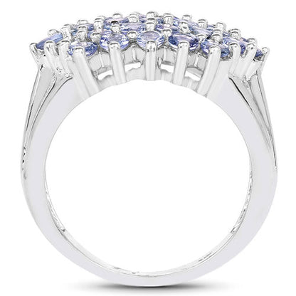 2.03 Carat Genuine Tanzanite .925 Sterling Silver Ring Bids.com