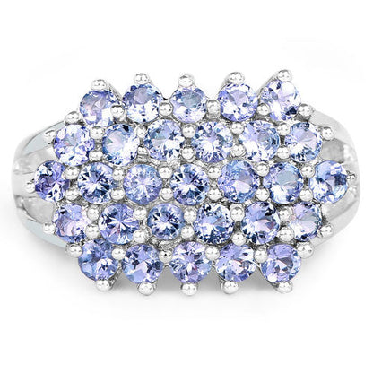 2.03 Carat Genuine Tanzanite .925 Sterling Silver Ring Bids.com