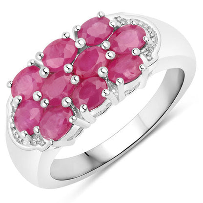 2.20 Carat Genuine Ruby .925 Sterling Silver Ring Bids.com