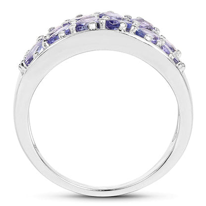 2.04 Carat Genuine Tanzanite .925 Sterling Silver Ring Bids.com