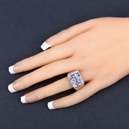 1.75 Carat Genuine Tanzanite .925 Sterling Silver Ring Bids.com