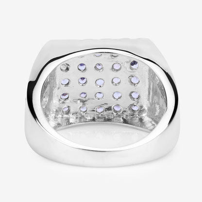 1.75 Carat Genuine Tanzanite .925 Sterling Silver Ring Bids.com