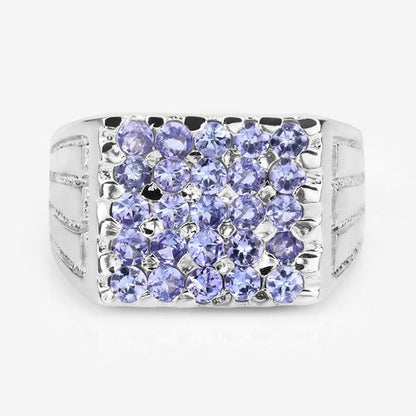 1.75 Carat Genuine Tanzanite .925 Sterling Silver Ring Bids.com