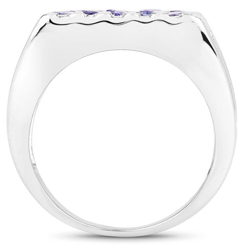 1.75 Carat Genuine Tanzanite .925 Sterling Silver Ring Bids.com