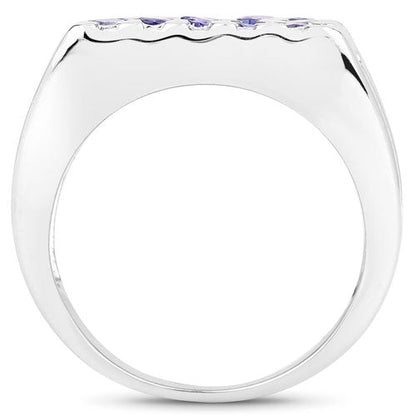 1.75 Carat Genuine Tanzanite .925 Sterling Silver Ring Bids.com