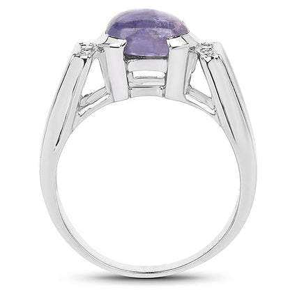 2.80 Carat Genuine Tanzanite .925 Sterling Silver Ring Bids.com