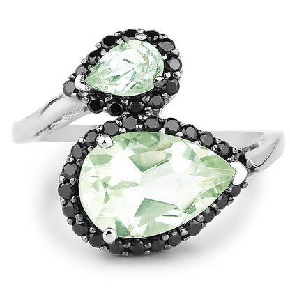 3.42 Carat Genuine Multi Stone .925 Sterling Silver Ring Bids.com