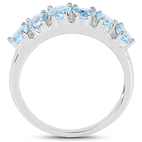1.68 Carat Genuine Swiss Blue Topaz .925 Sterling Silver Ring Bids.com