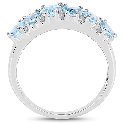 1.68 Carat Genuine Swiss Blue Topaz .925 Sterling Silver Ring Bids.com