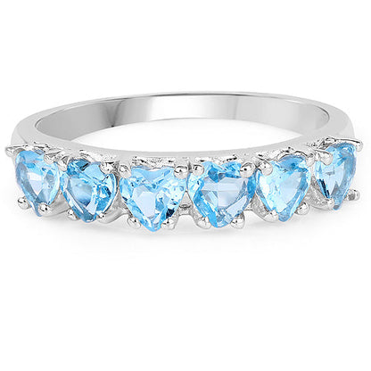 1.68 Carat Genuine Swiss Blue Topaz .925 Sterling Silver Ring Bids.com