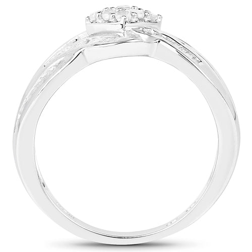 0.62 Carat Genuine White Diamond .925 Sterling Silver Ring Bids.com