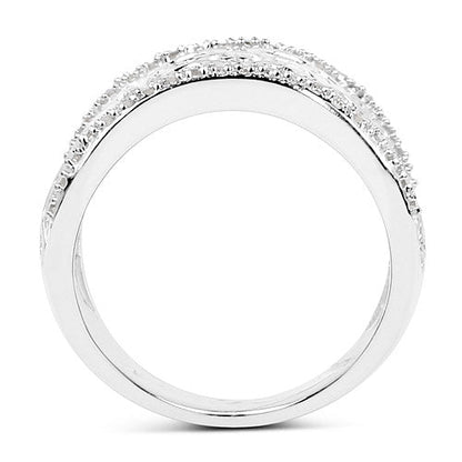 0.25 Carat Genuine White Diamond .925 Sterling Silver Ring Bids.com
