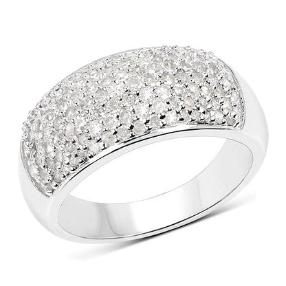 0.96 Carat Genuine White Diamond .925 Sterling Silver Ring Bids.com