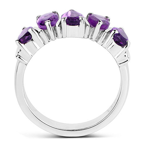 1.85 Carat Genuine Amethyst .925 Sterling Silver Ring Bids.com