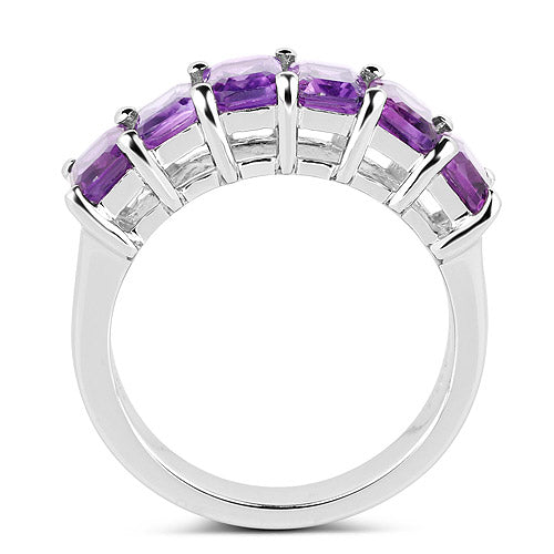 3.30 Carat Genuine Amethyst .925 Sterling Silver Ring Bids.com