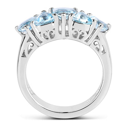 2.50 Carat Genuine Blue Topaz .925 Sterling Silver Ring Bids.com