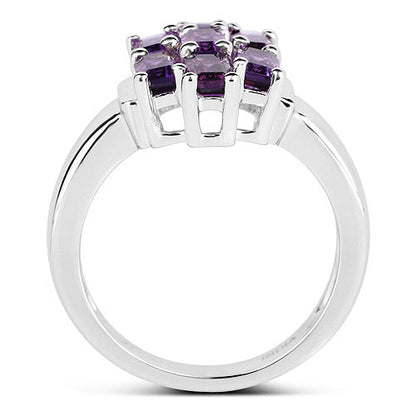 2.80 Carat Genuine Amethyst .925 Sterling Silver Ring Bids.com