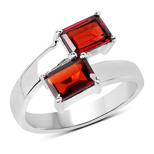 2.40 Carat Genuine  Garnet .925 Sterling Silver Ring Bids.com
