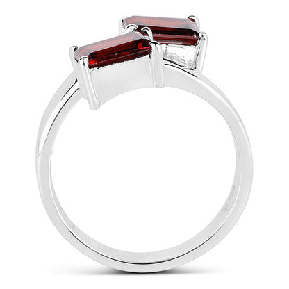 2.40 Carat Genuine  Garnet .925 Sterling Silver Ring Bids.com