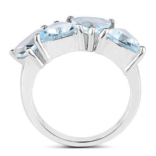 5.00 Carat Genuine  Blue Topaz .925 Sterling Silver Ring Bids.com