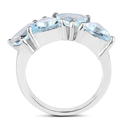 5.00 Carat Genuine  Blue Topaz .925 Sterling Silver Ring Bids.com