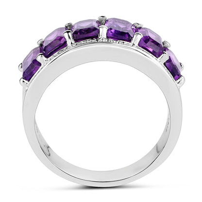 3.30 Carat Genuine Amethyst .925 Sterling Silver Ring Bids.com