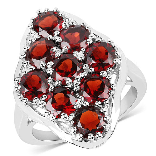 5.22 Carat Genuine  Garnet .925 Sterling Silver Ring Bids.com