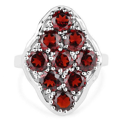 5.22 Carat Genuine  Garnet .925 Sterling Silver Ring Bids.com