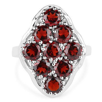 5.22 Carat Genuine  Garnet .925 Sterling Silver Ring Bids.com