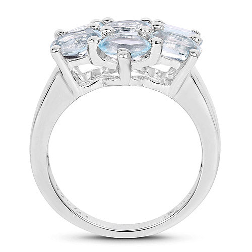 3.57 Carat Genuine  Blue Topaz .925 Sterling Silver Ring Bids.com