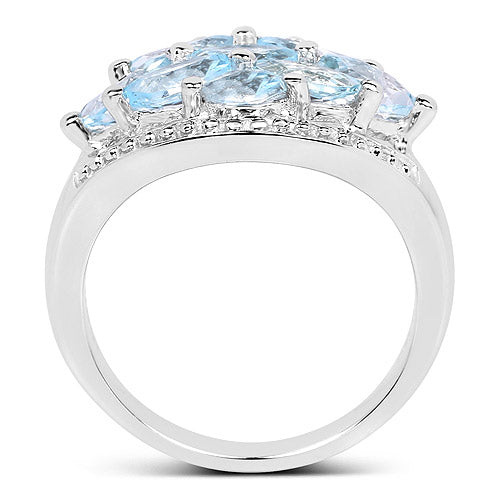 2.50 Carat Genuine  Blue Topaz .925 Sterling Silver Ring Bids.com