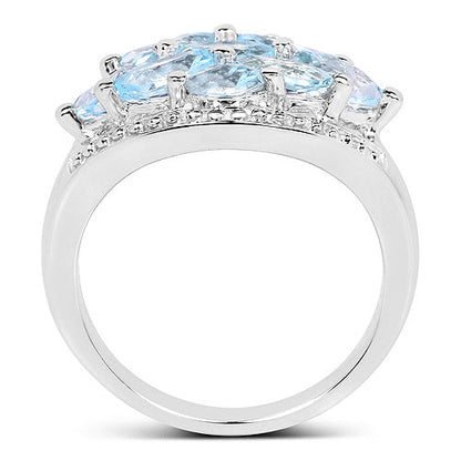 2.50 Carat Genuine  Blue Topaz .925 Sterling Silver Ring Bids.com