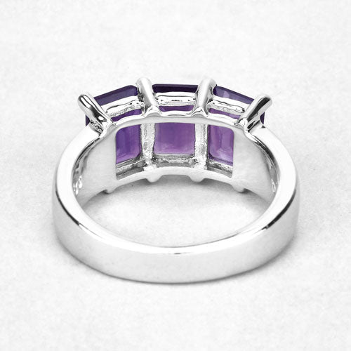 2.85 Carat Genuine Amethyst .925 Sterling Silver Ring Bids.com