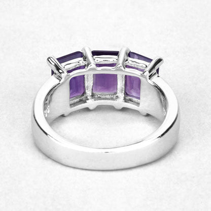 2.85 Carat Genuine Amethyst .925 Sterling Silver Ring Bids.com