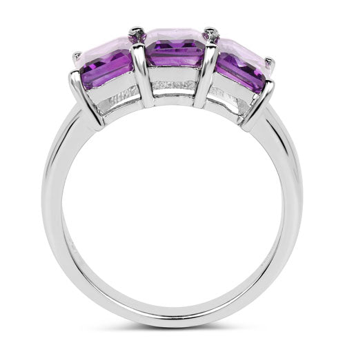 2.85 Carat Genuine Amethyst .925 Sterling Silver Ring Bids.com