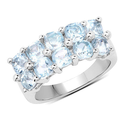 3.60 Carat Genuine  Blue Topaz .925 Sterling Silver Ring Bids.com