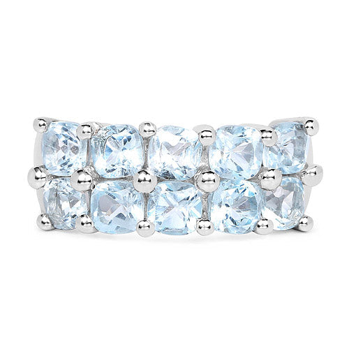 3.60 Carat Genuine  Blue Topaz .925 Sterling Silver Ring Bids.com
